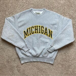 University Michigan Pullover Crewneck Sweatshirt Gray Steve & Barry’s